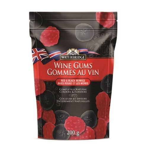 Waterbridge Red & Black Berries Wine Gums British Candy-15 CT