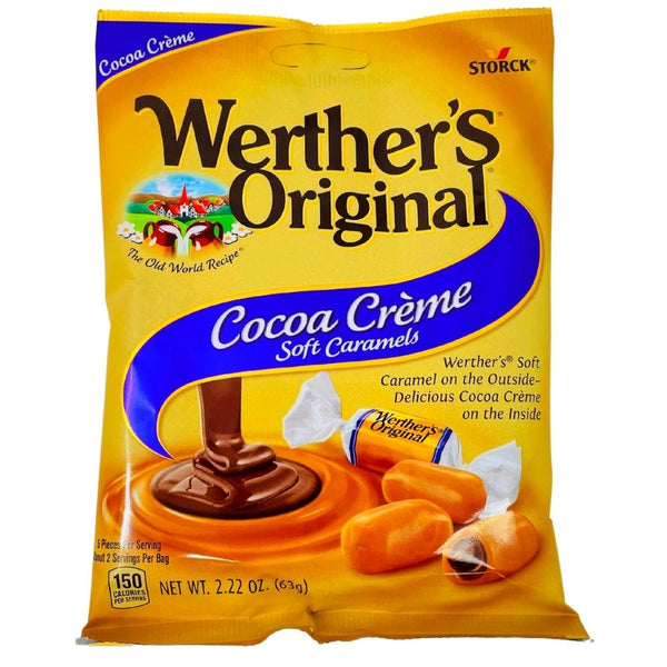 Werther's Original Cocoa Creme Soft Caramels 2.2oz - 12 Pack