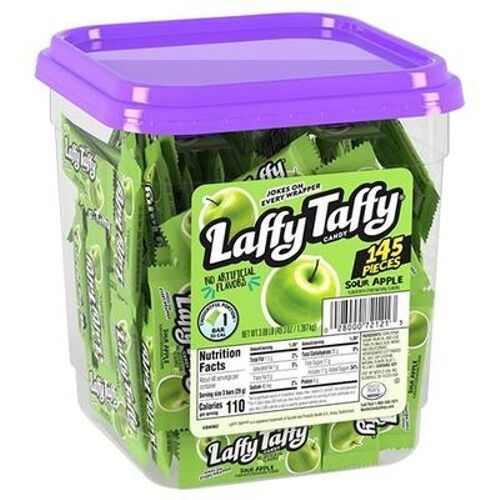 Wonka Laffy Taffy Sour Apple-145 CT Tub