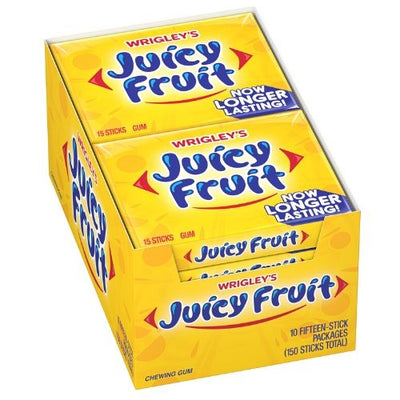 Wrigley's Juicy Fruit Gum 15 Stick Packs-10 CT
