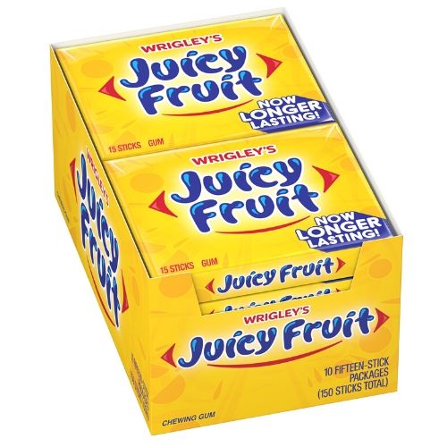 Wrigley's Juicy Fruit Gum 15 Stick Packs-10 CT
